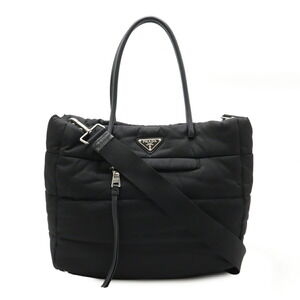 Prada TESSUTO BOMBER Shoulder Bag Tote crossbody leather black